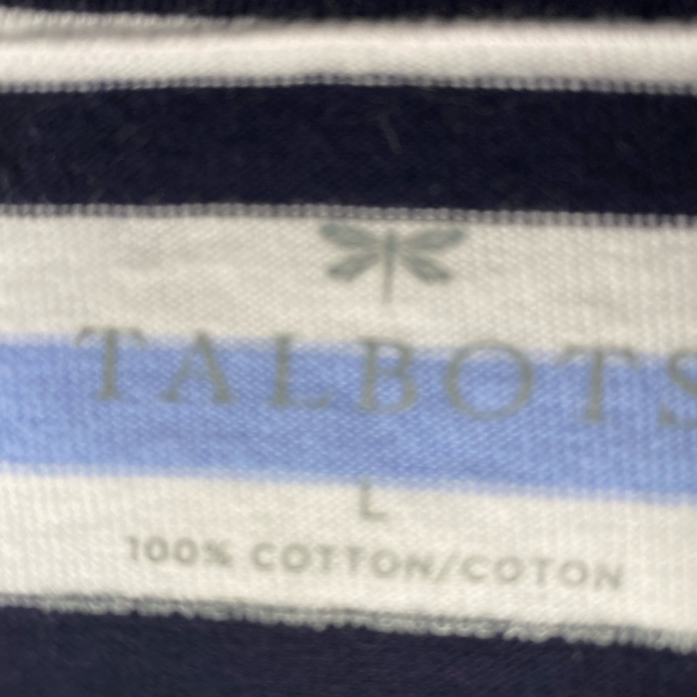EUC Talbots striped tee. - Picture 2 of 9